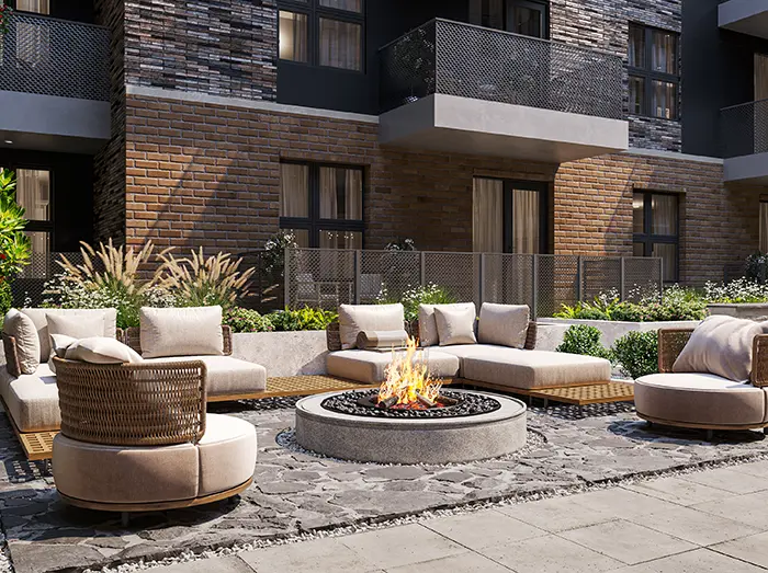 Courtyard fire pits